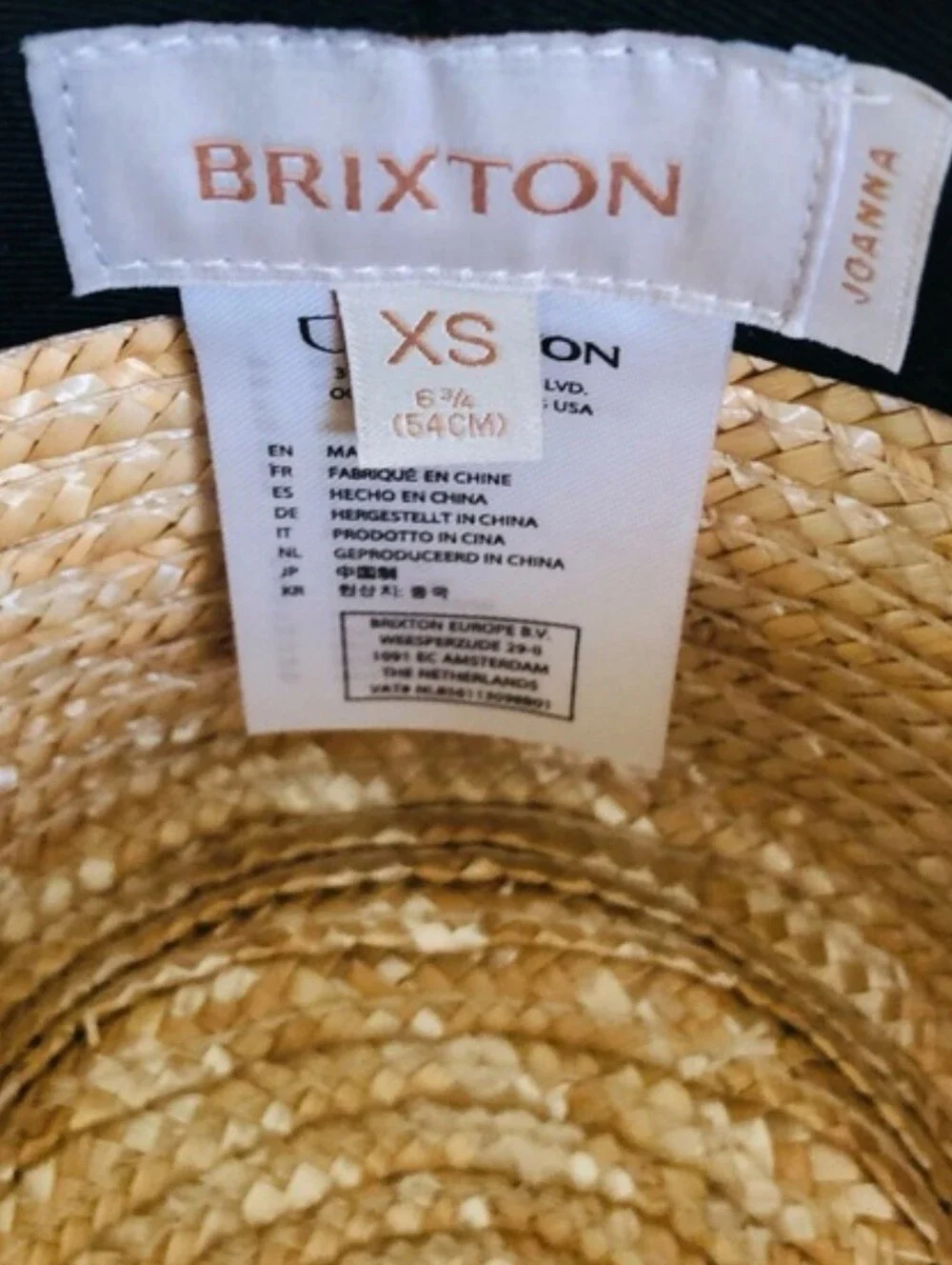 New!!! Brixton ✨️ Joanna Straw Women's Hat Size XS (56cm)